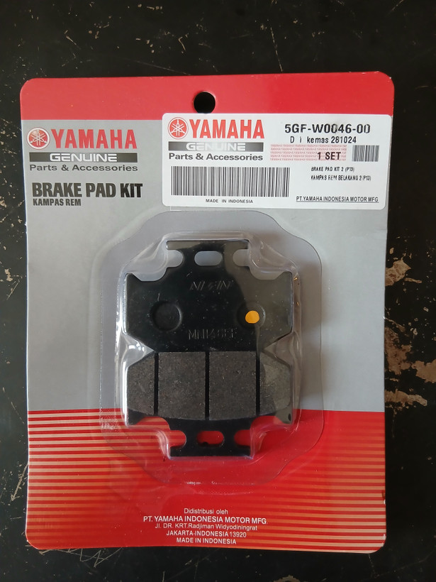 لنت ترمز چرخ عقب YAMAHA Vixion/ Xsr155 / R15 / Mt15 / Wr155 /